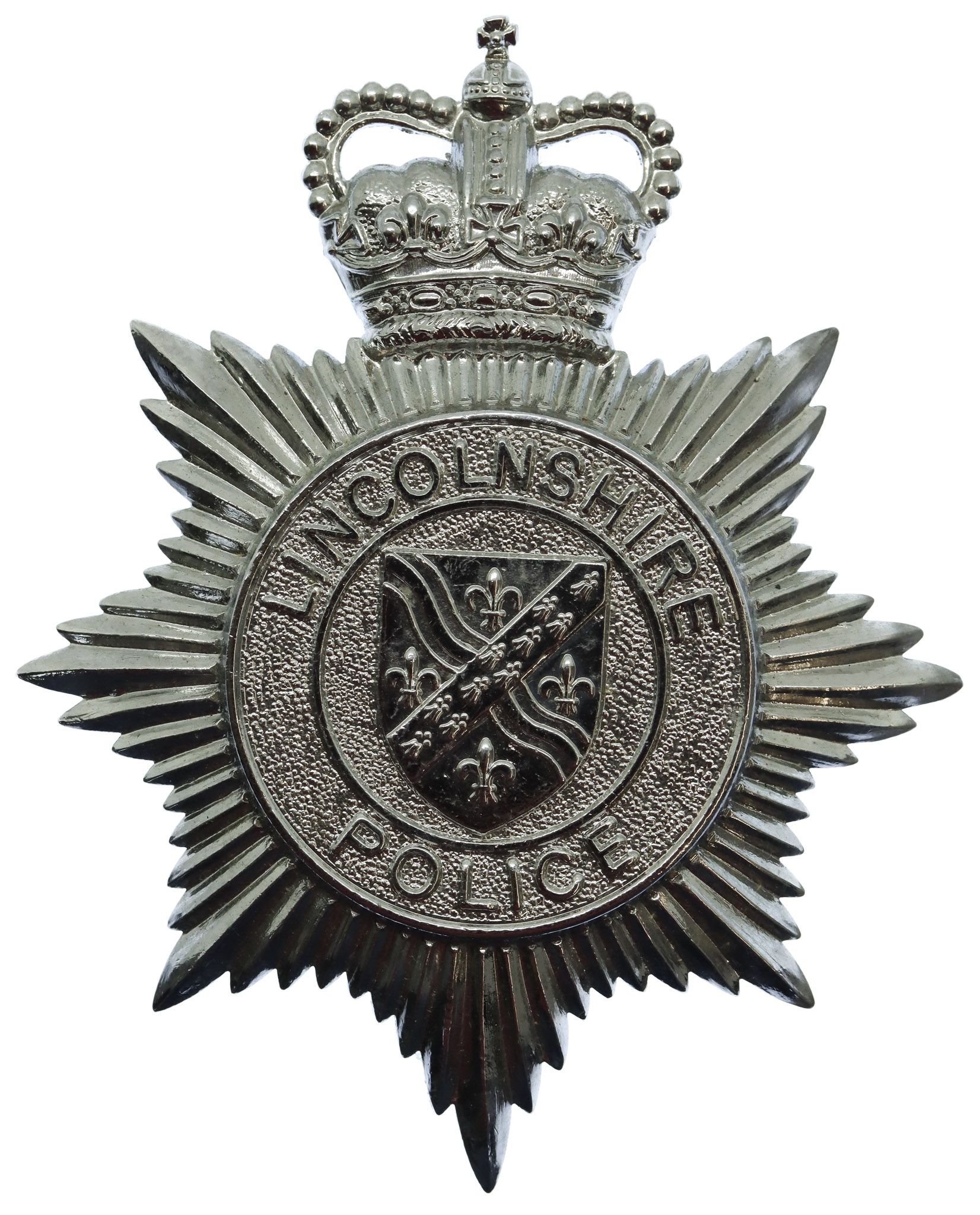 Lincolnshire Police Helmet Plate - Queen's Crown