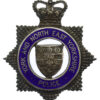 York and North East Yorkshire Police Senior Officer's Silvered & Enamel Cap Badge - Queen's Crown