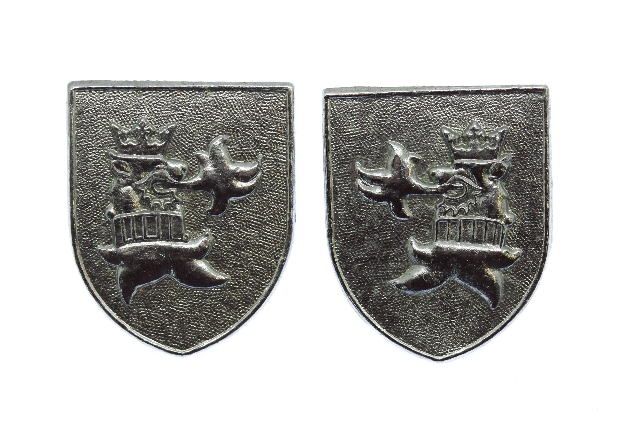 Pair of Cleveland Constabulary Collar Badges