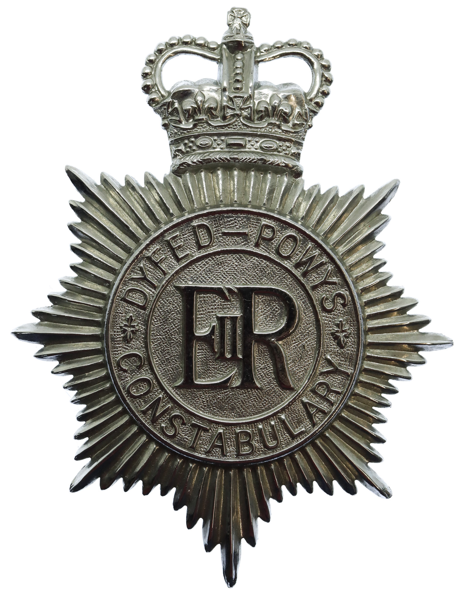Dyfed-Powys Constabulary Helmet Plate - Queen's Crown