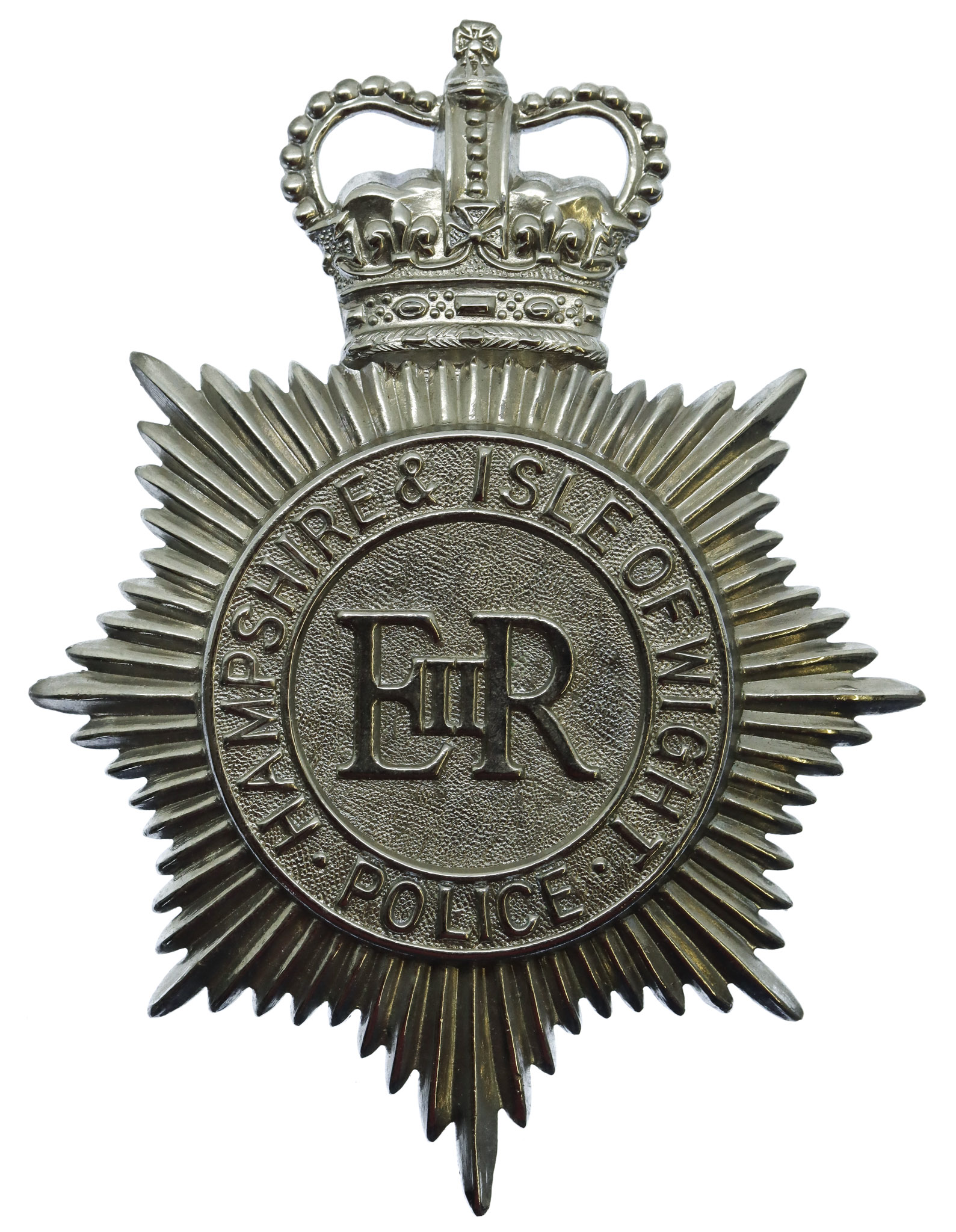 Hampshire & Isle of Wight Police Helmet Plate - Queen's Crown