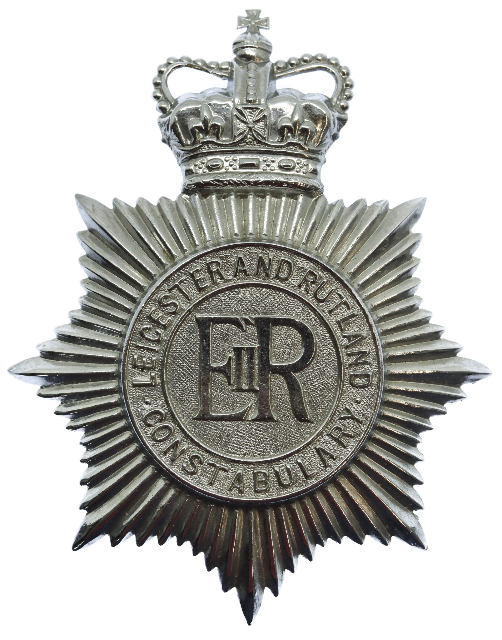 Leicester and Rutland Constabulary Helmet Plate - Queen's Crown