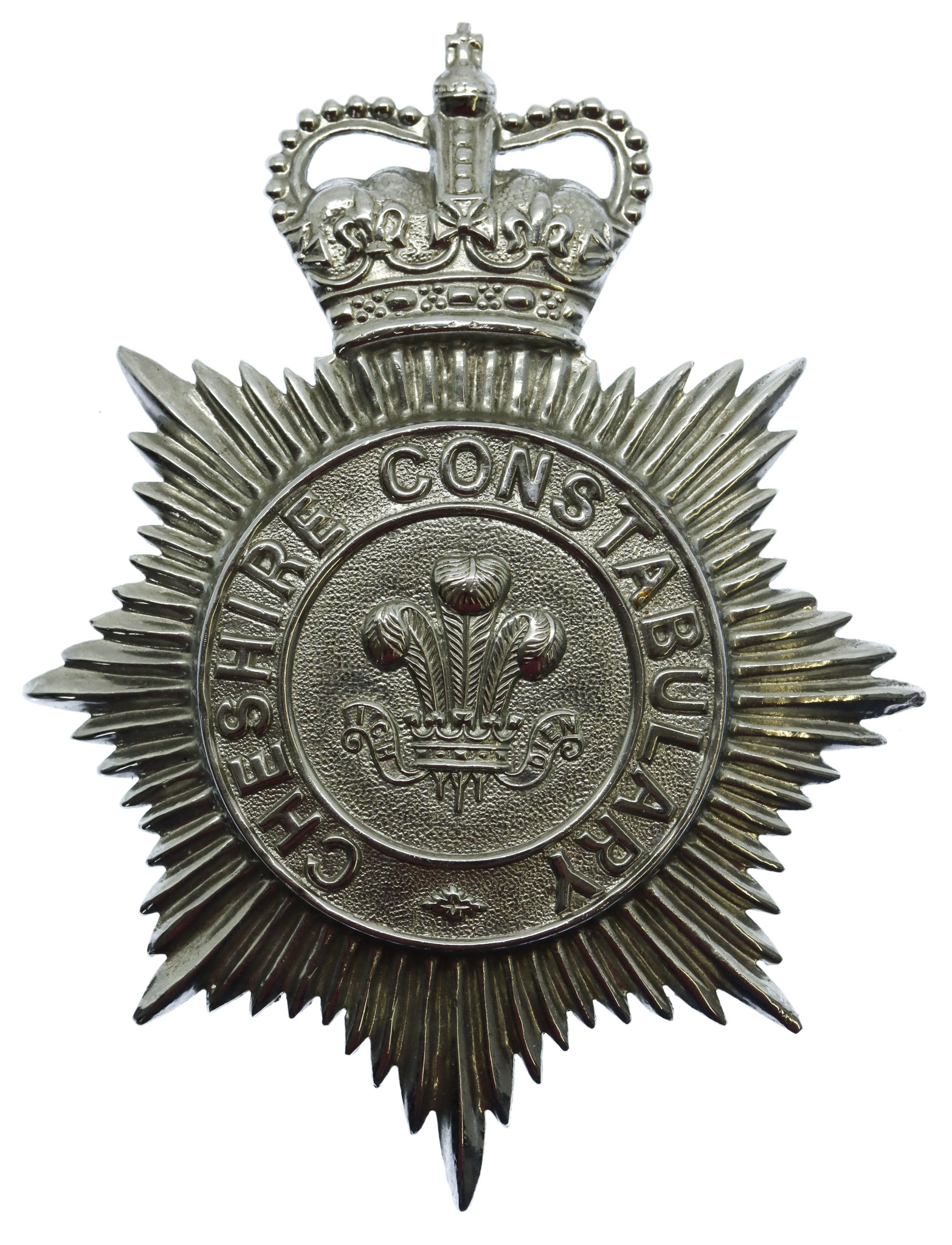 Cheshire Constabulary Helmet Plate - Queen's Crown