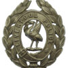 Liverpool City Police White Metal Wreath Helmet Plate