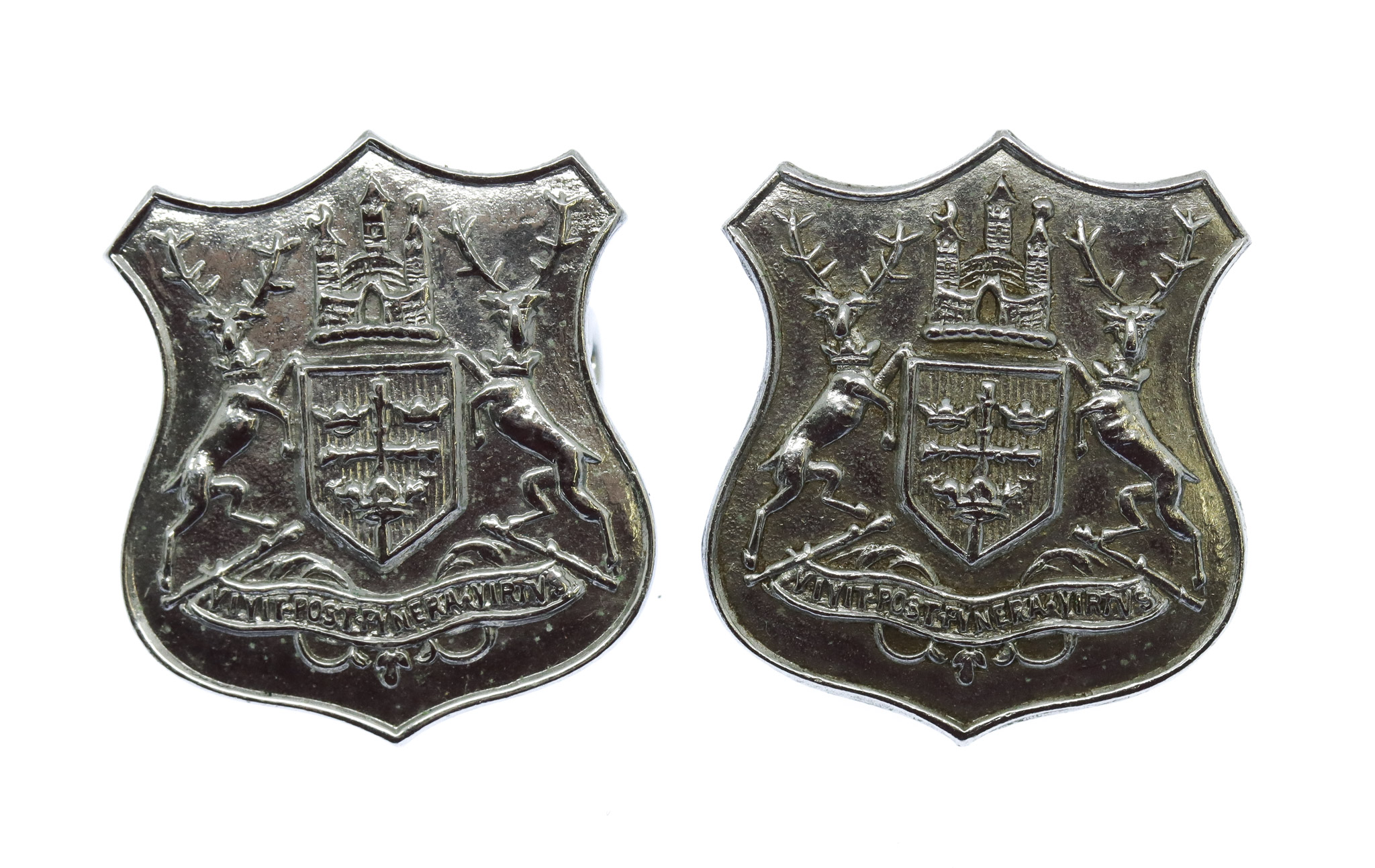 Pair of Nottingham City Police Collar Badges