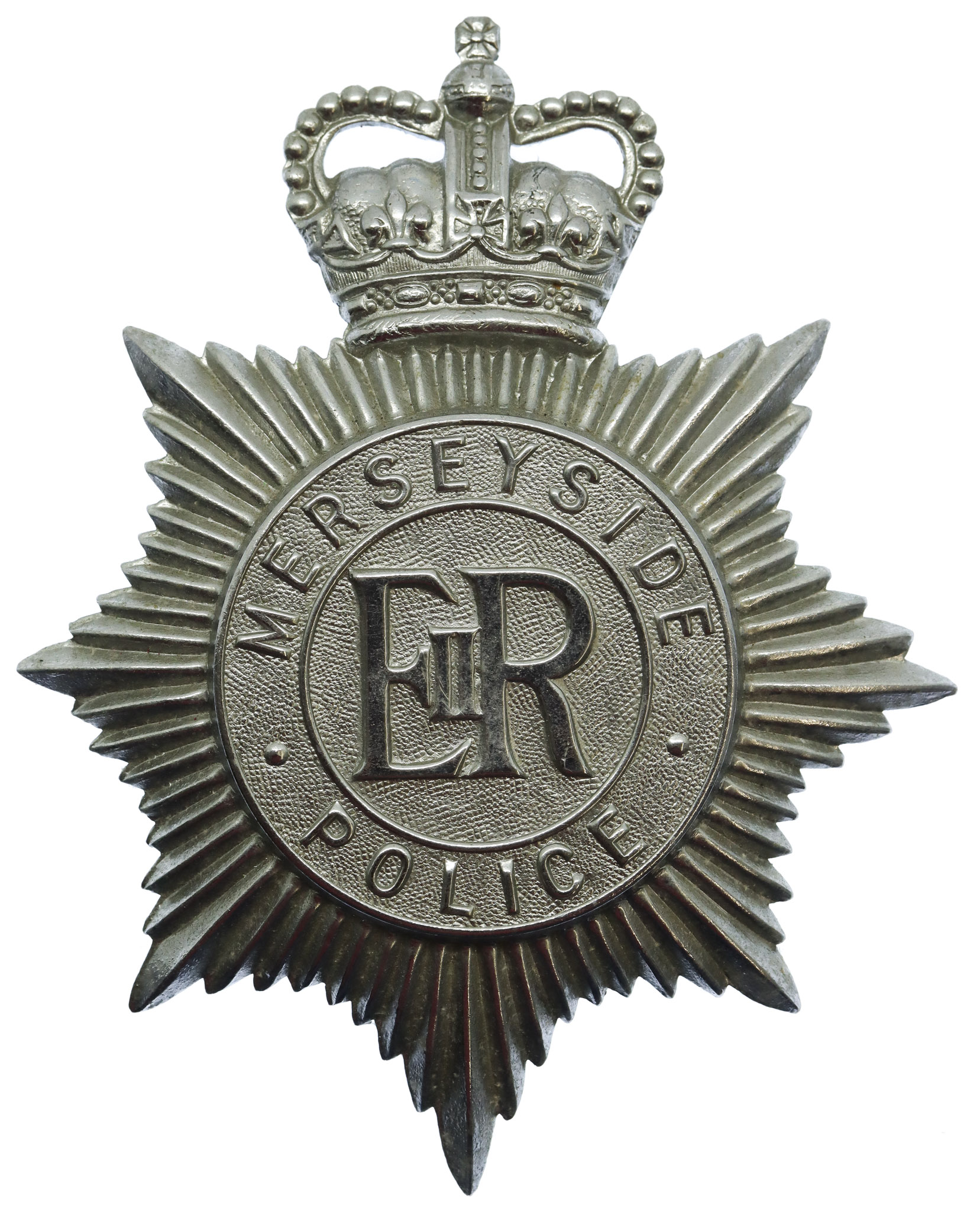 Merseyside Police Helmet Plate - Queen's Crown