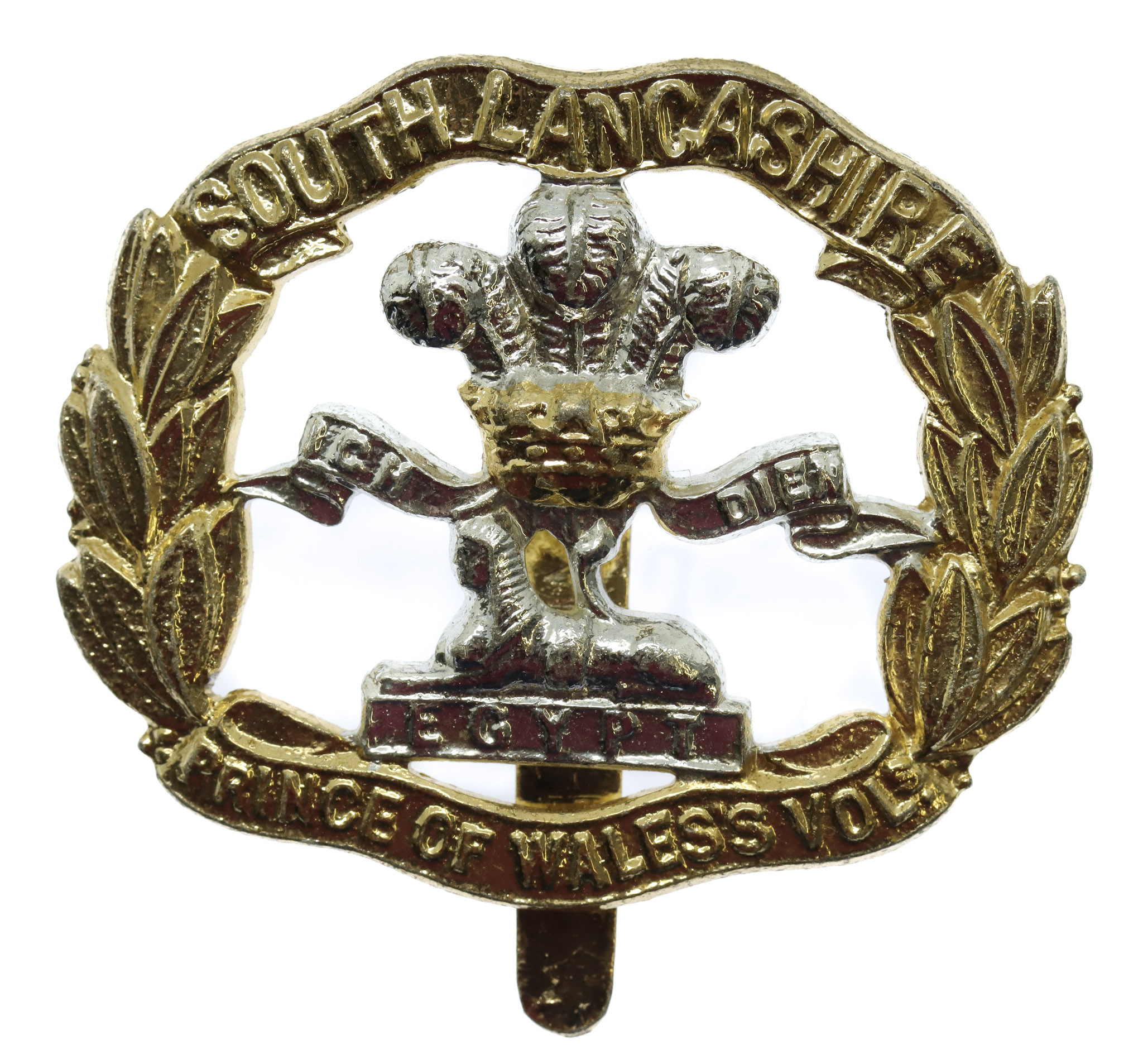 South Lancashire Regiment Anodised (Staybrite) Cap Badge 