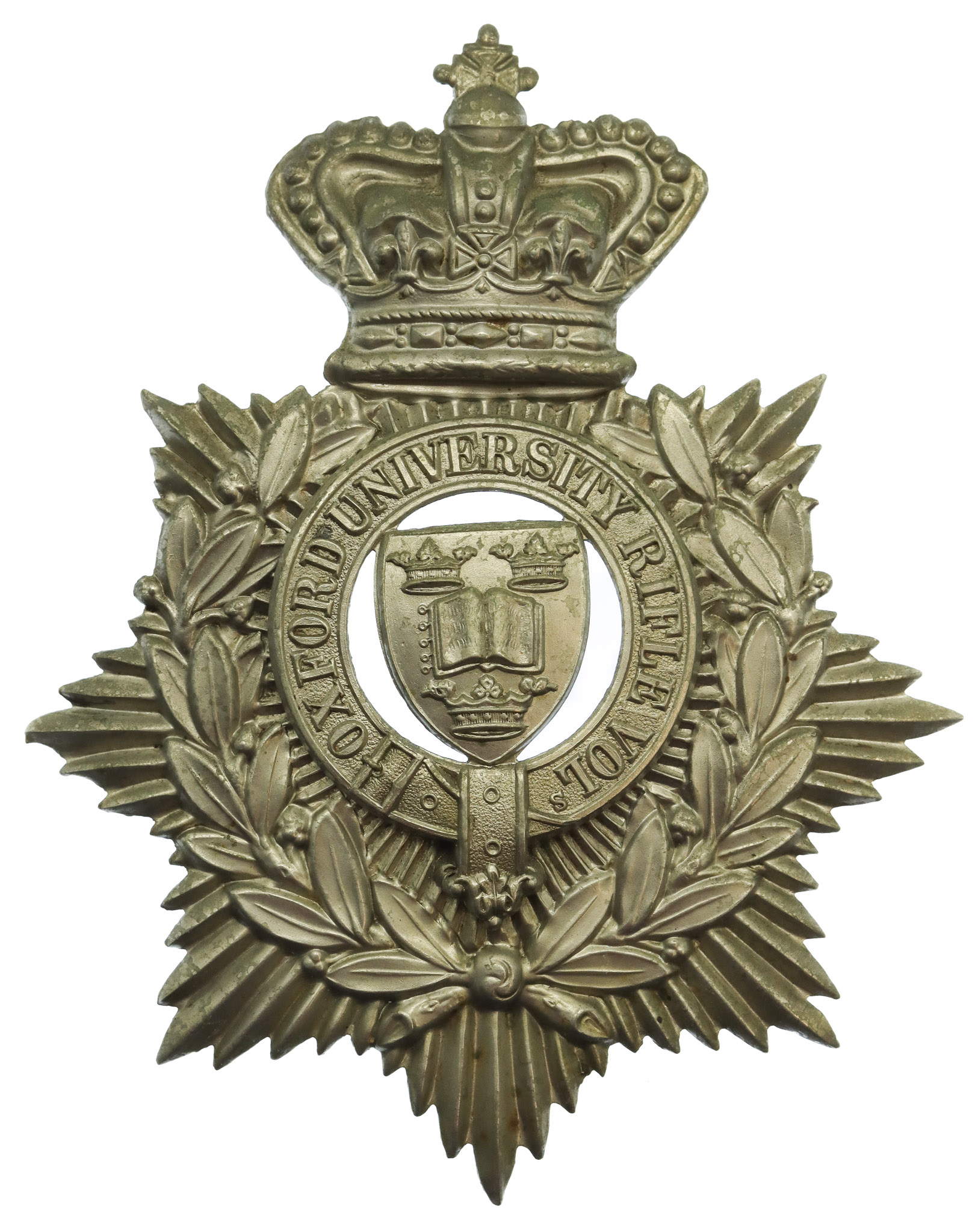 Victorian Oxford University Rifle Volunteers Helmet Plate