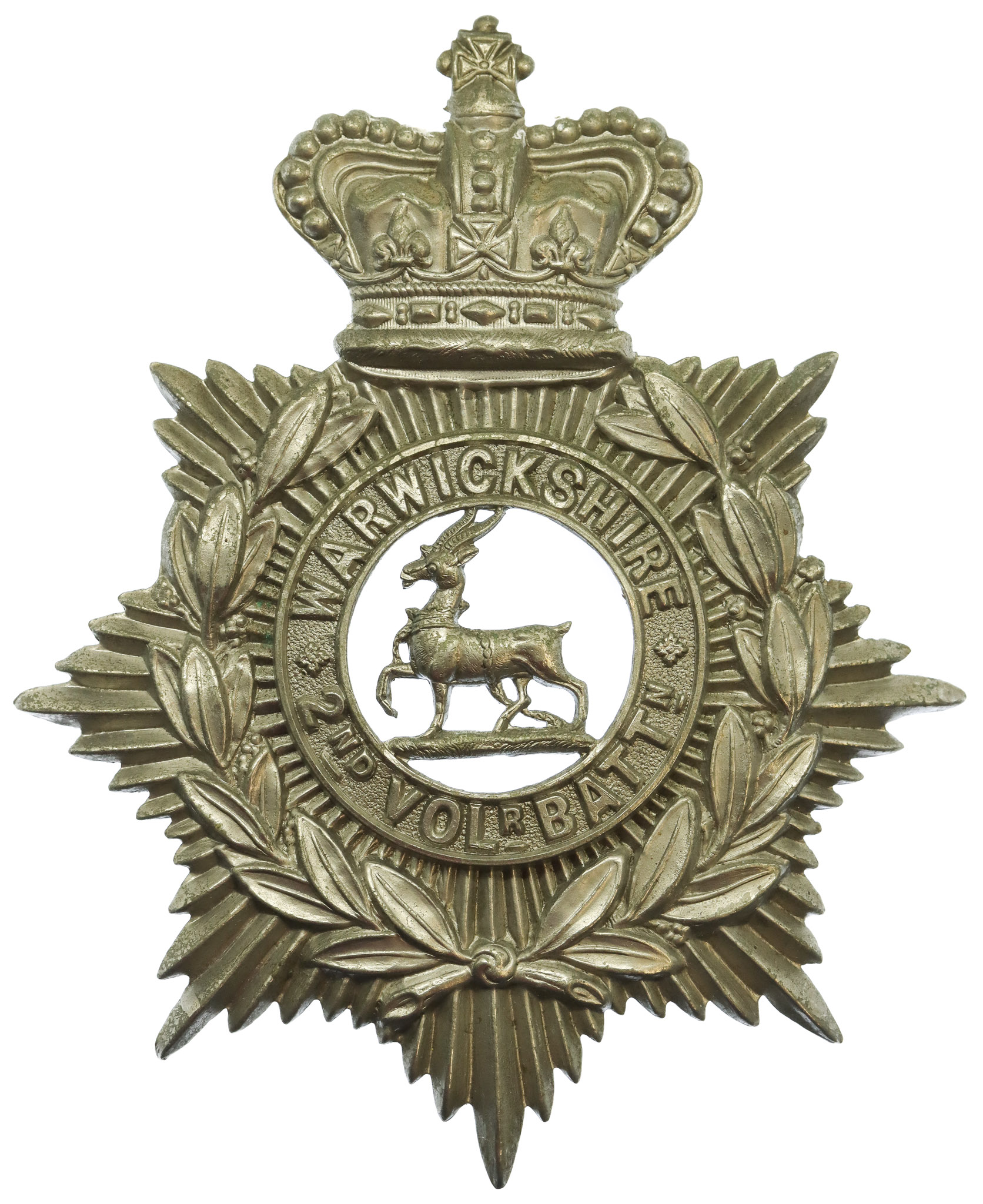 Victorian 2nd Volunteer Bn. Royal Warwickshire Regiment Helmet Plate