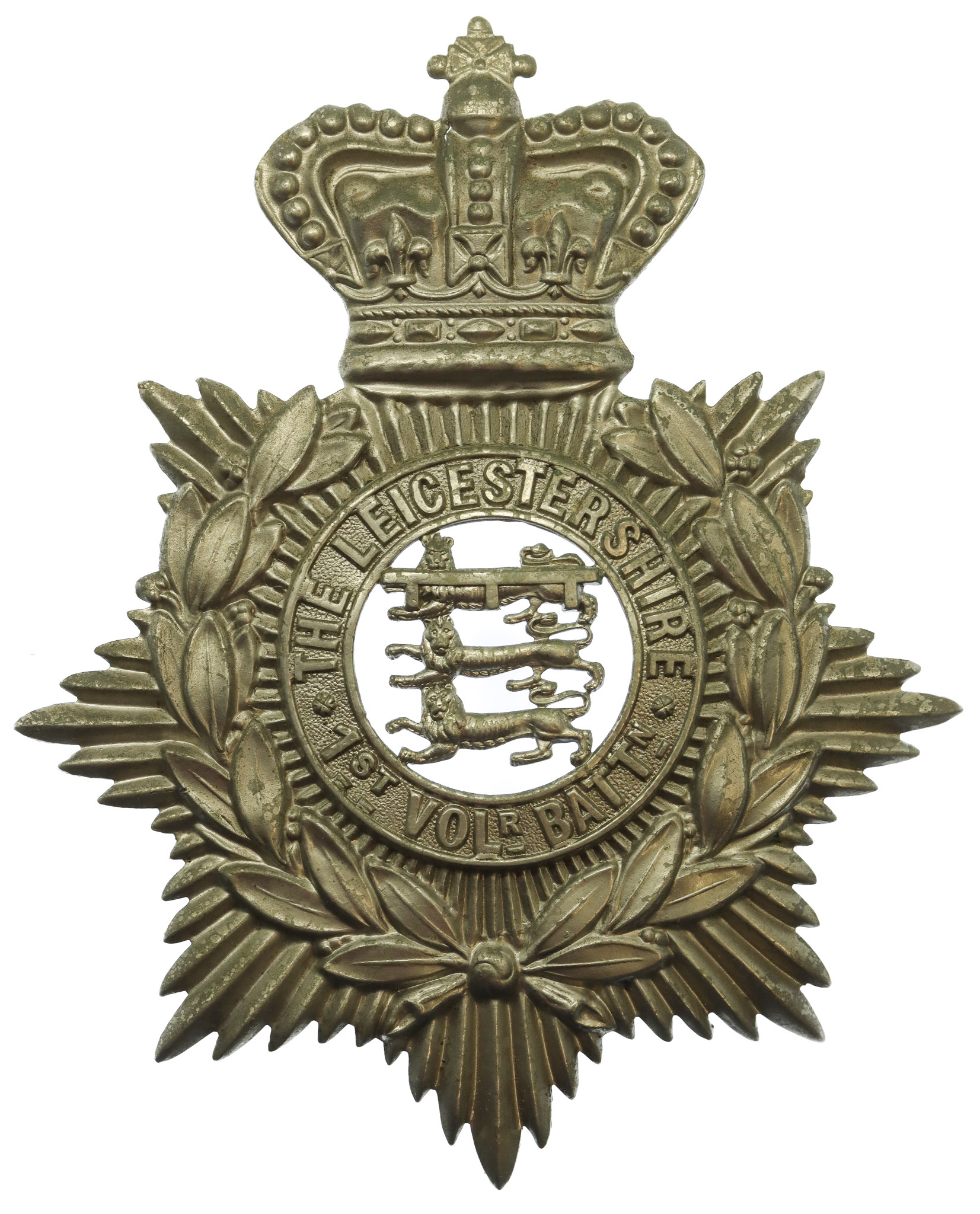 Victorian 1st Volunteer Bn. Leicestershire Regiment Helmet Plate