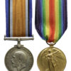 WW1 British War & Victory Medal Pair - Pte.  J. Couch, Lincolnshire Regiment