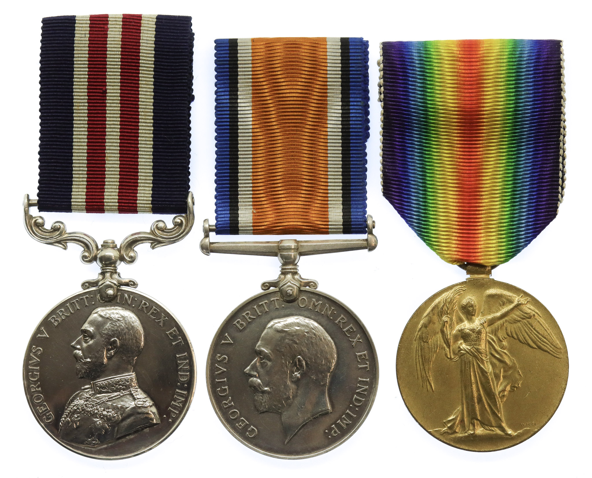 WW1 Military Medal, British War and Victory Medal Group of Three - Sgt. C. Hardy, 1st/5th Bn. Notts & Derby Regiment (Sherwood Foresters)