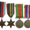 WW2 Japanese Prisoner of War Long Service Medal Group of Six - W.O.Cl.2. A.H. Peck, Royal Signals - Captured at the fall of Singapore