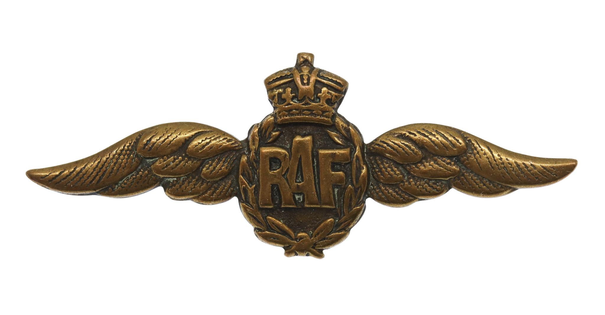 Royal Air Force (R.A.F.) Brass Sweetheart Brooch