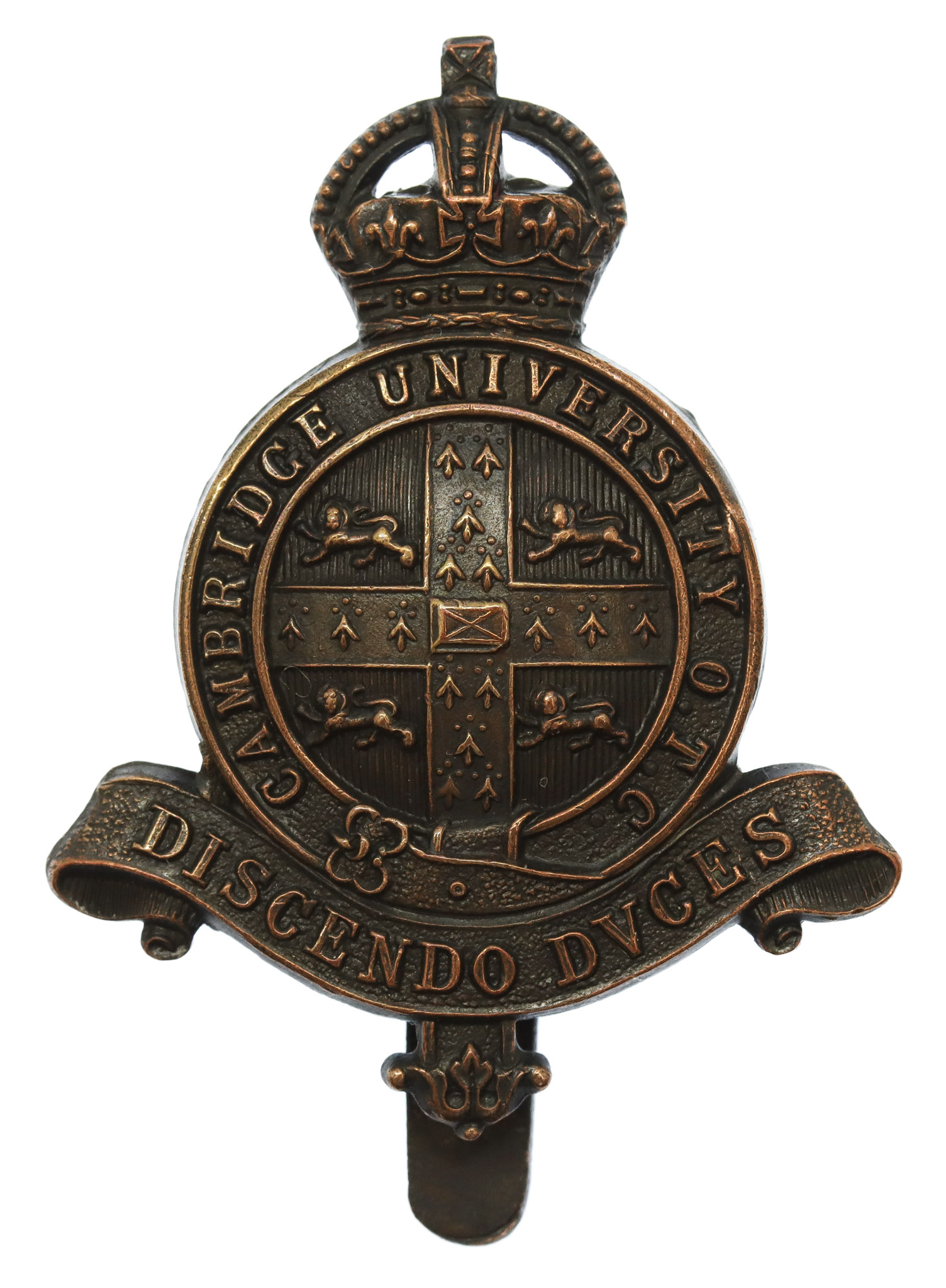 Cambridge University O.T.C. Cap Badge - King's Crown