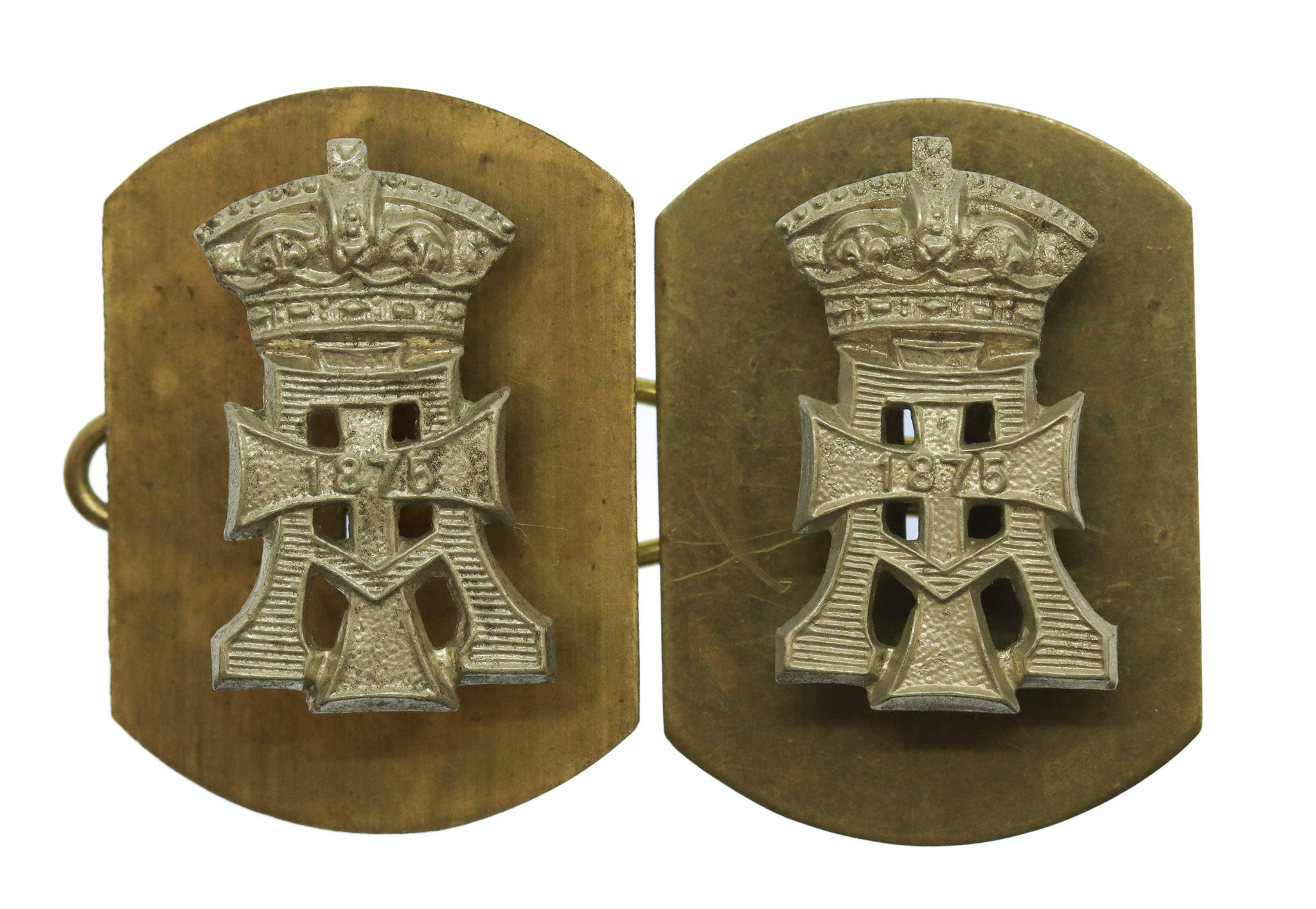 Pair of Yorkshire Regiment (Green Howards) Collar Badges