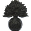 Royal Regiment of Fusiliers Black Plastic Cap Badge - Queen's Crown
