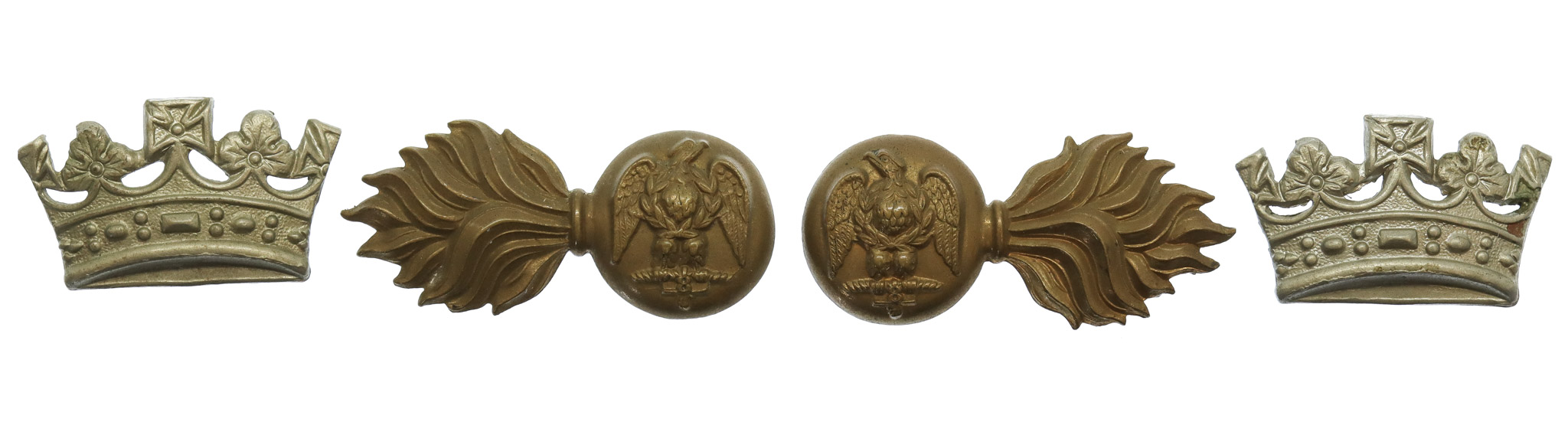Pair of Royal Irish Fusiliers Collar Badges