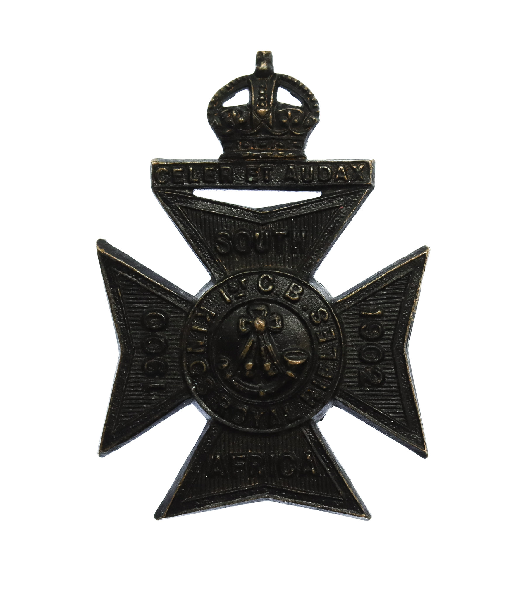 1st Cadet Bn. King's Royal Rifle Corps (K.R.R.C.) Beret Badge - King's Crown