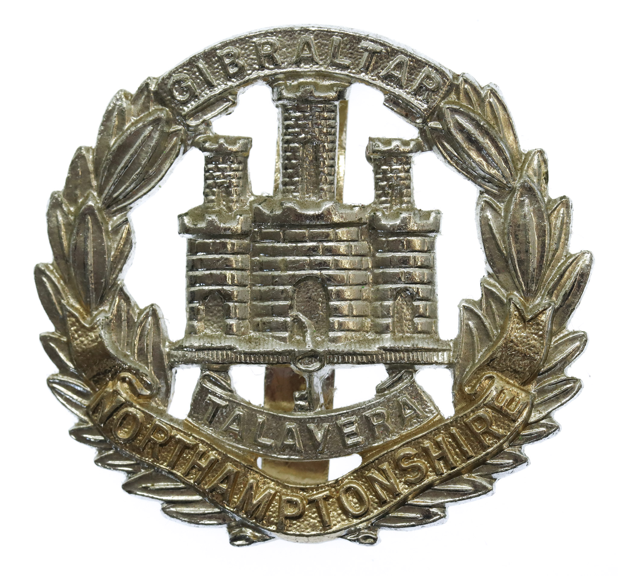 Northamptonshire Regiment Anodised (Staybrite) Cap Badge