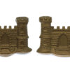 Pair of Victorian Suffolk Regiment Collar Badges