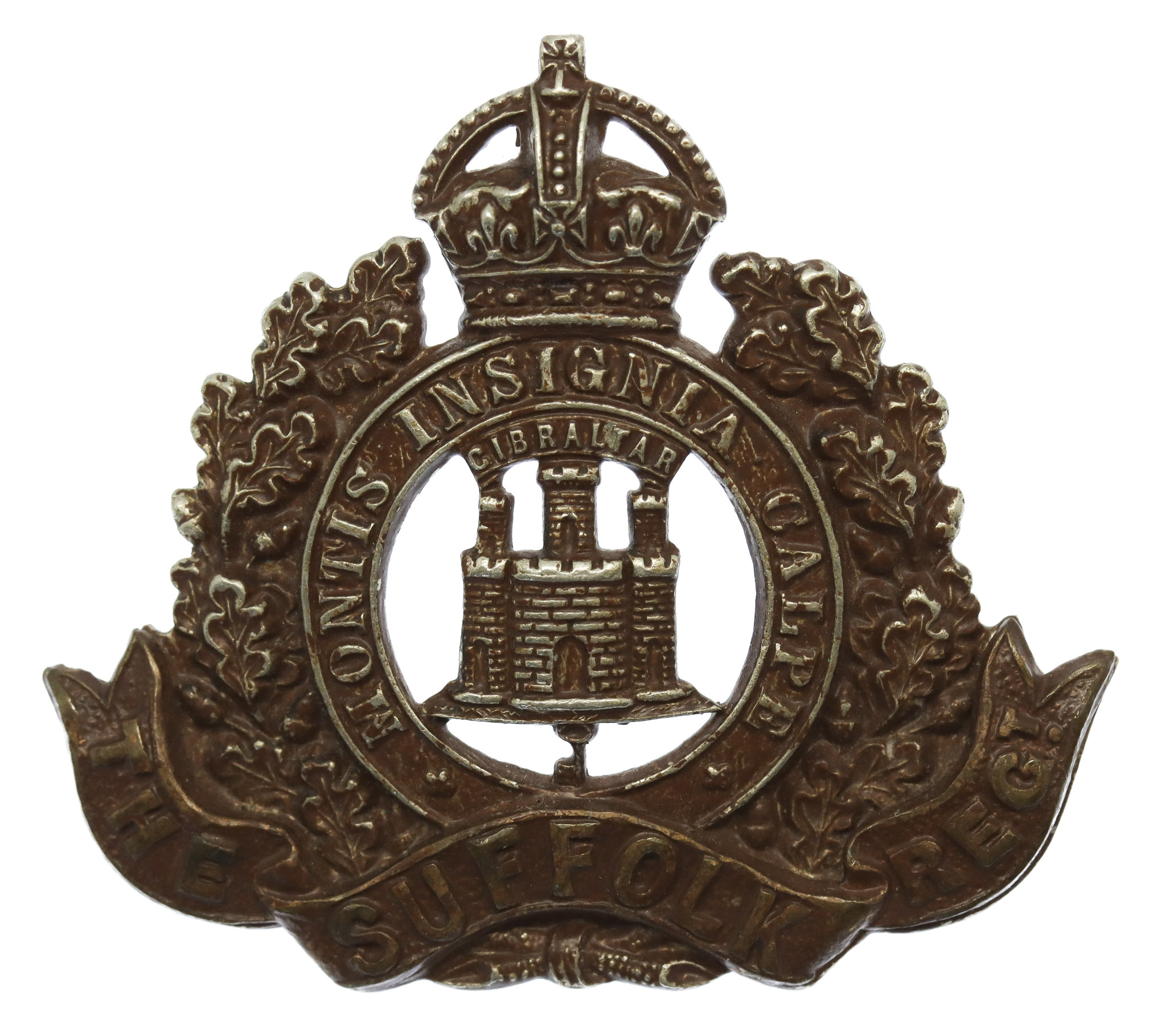 Edwardian Suffolk Regiment Cap Badge
