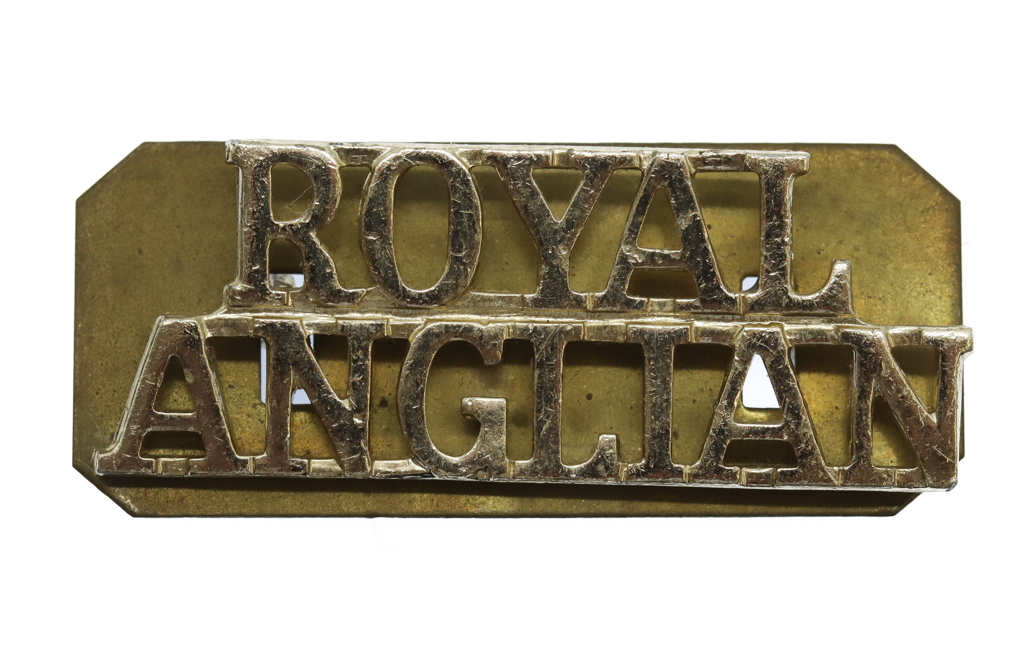 Royal Anglian Regiment (ROYAL/ANGLIAN) Anodised (Staybrite) Shoulder Title