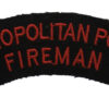 Metropolitan Police Fireman Cloth Shoulder Title