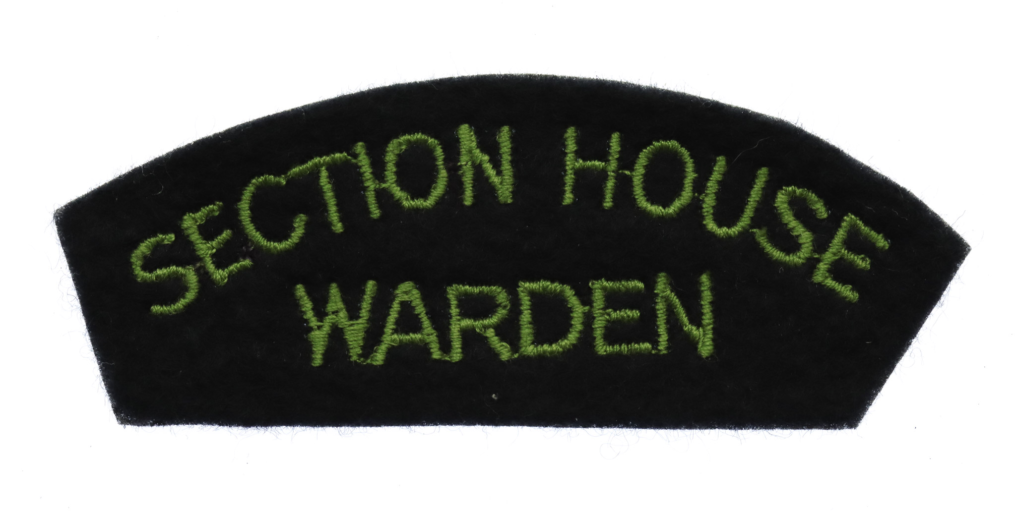 Metropolitan Police Section House Warden Cloth Shoulder Title