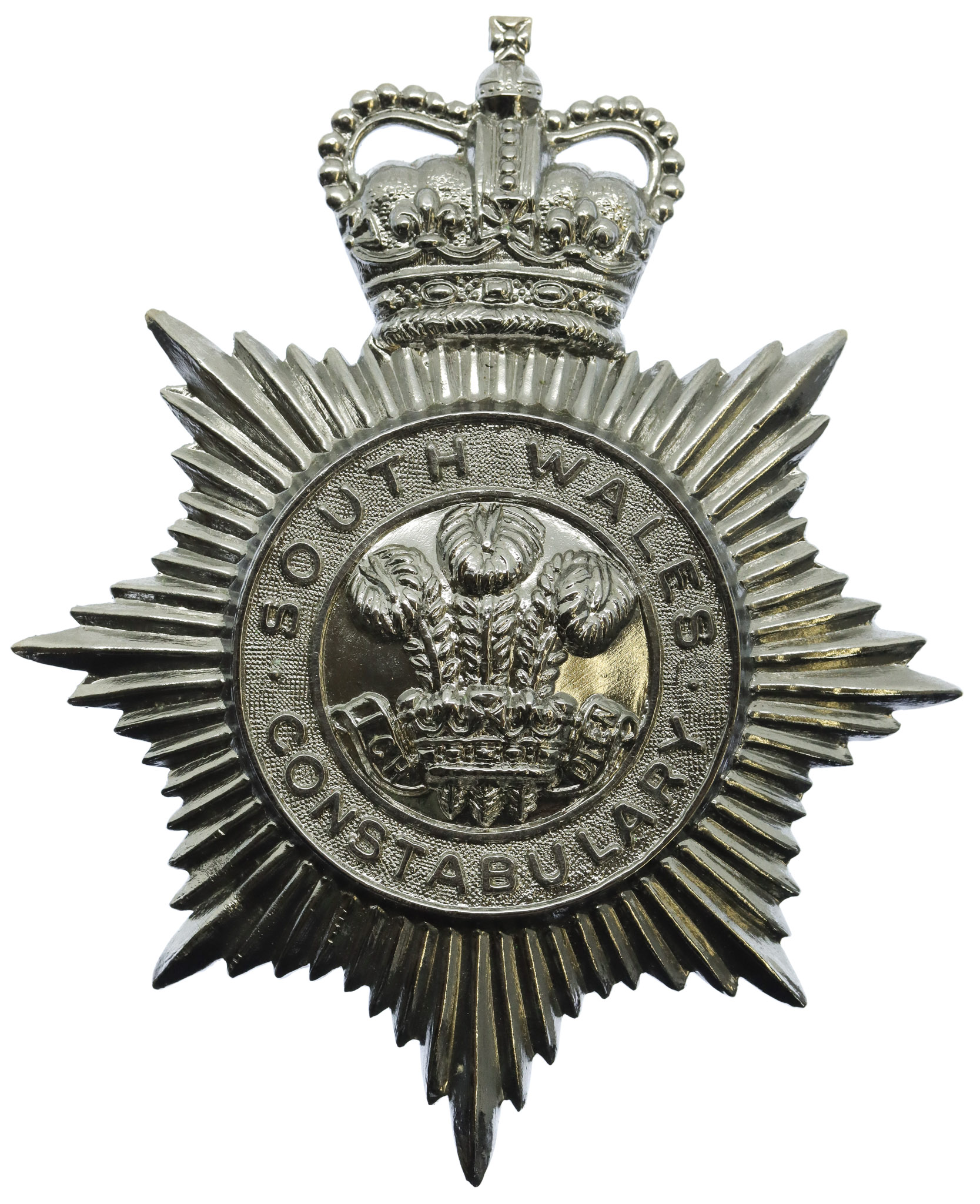South Wales Constabulary Helmet Plate - Queen's Crown
