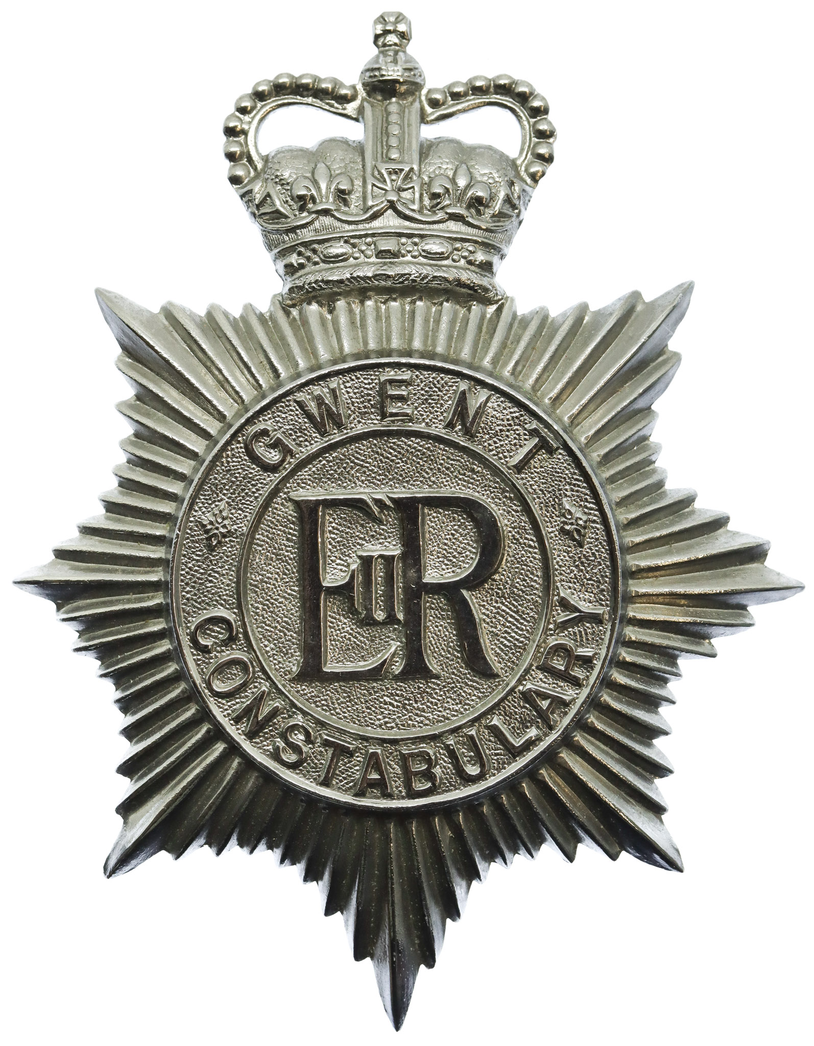 Gwent Constabulary Helmet Plate - Queen's Crown