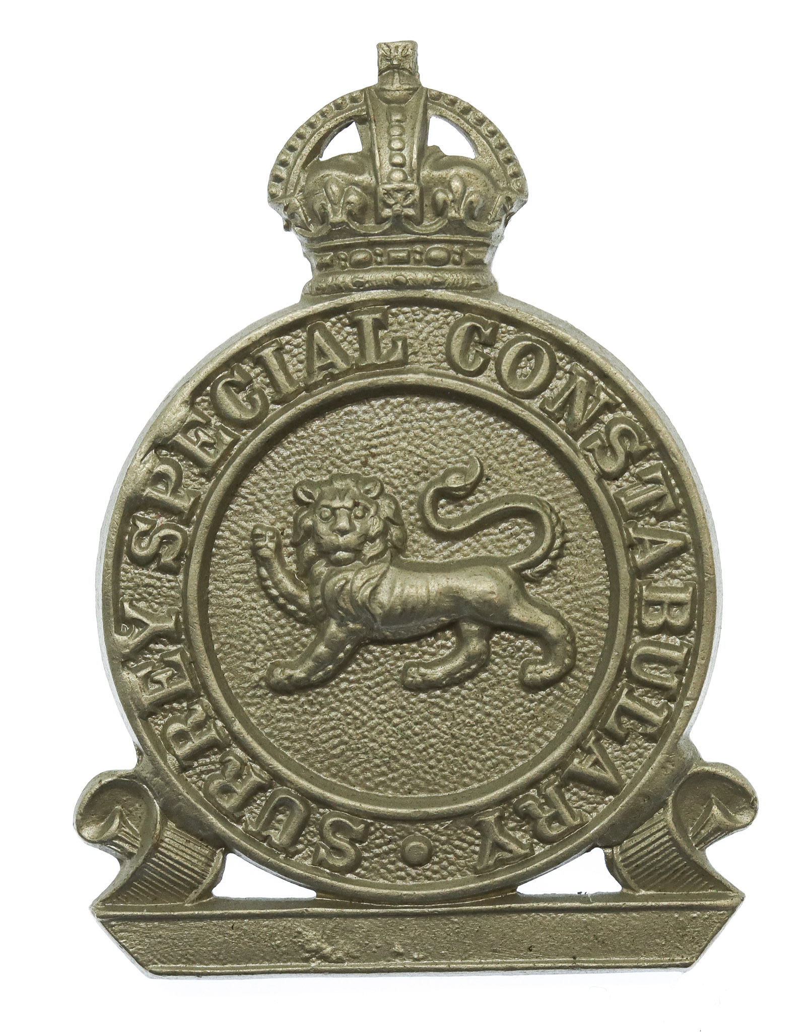 Surrey Special Constabulary Cap Badge - King's Crown