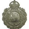George VI Devon Constabulary Wreath Helmet Plate - King's Crown