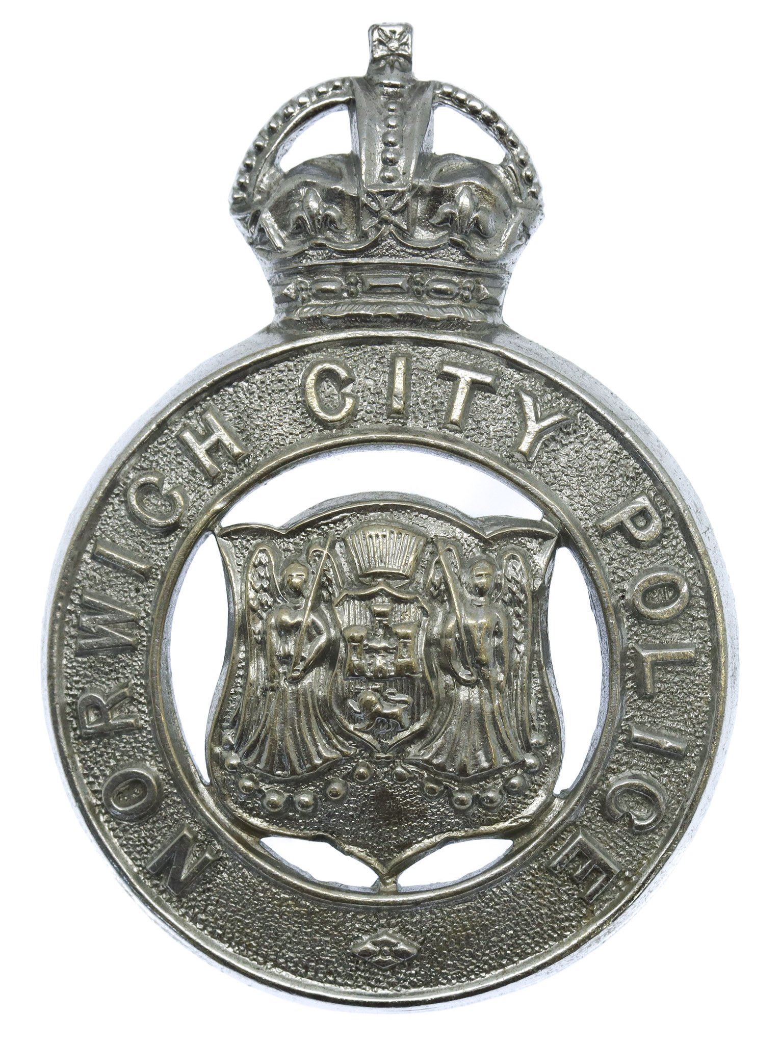 Norwich City Police Cap Badge - King's Crown