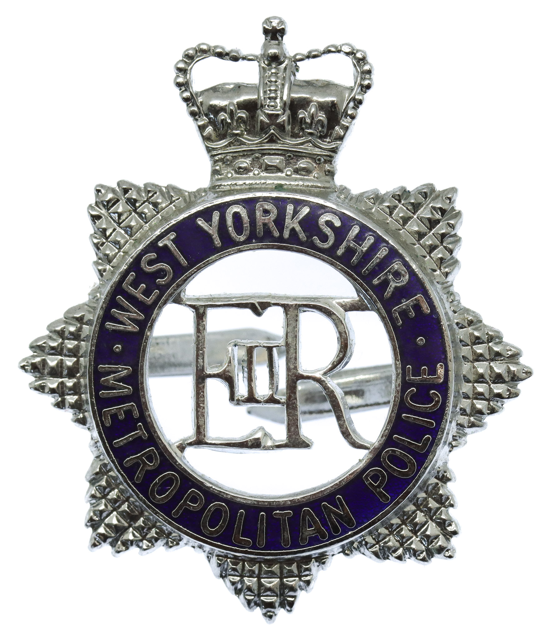 West Yorkshire Metropolitan Police Senior Officer's Enamelled Cap Badge - Queen's Crown