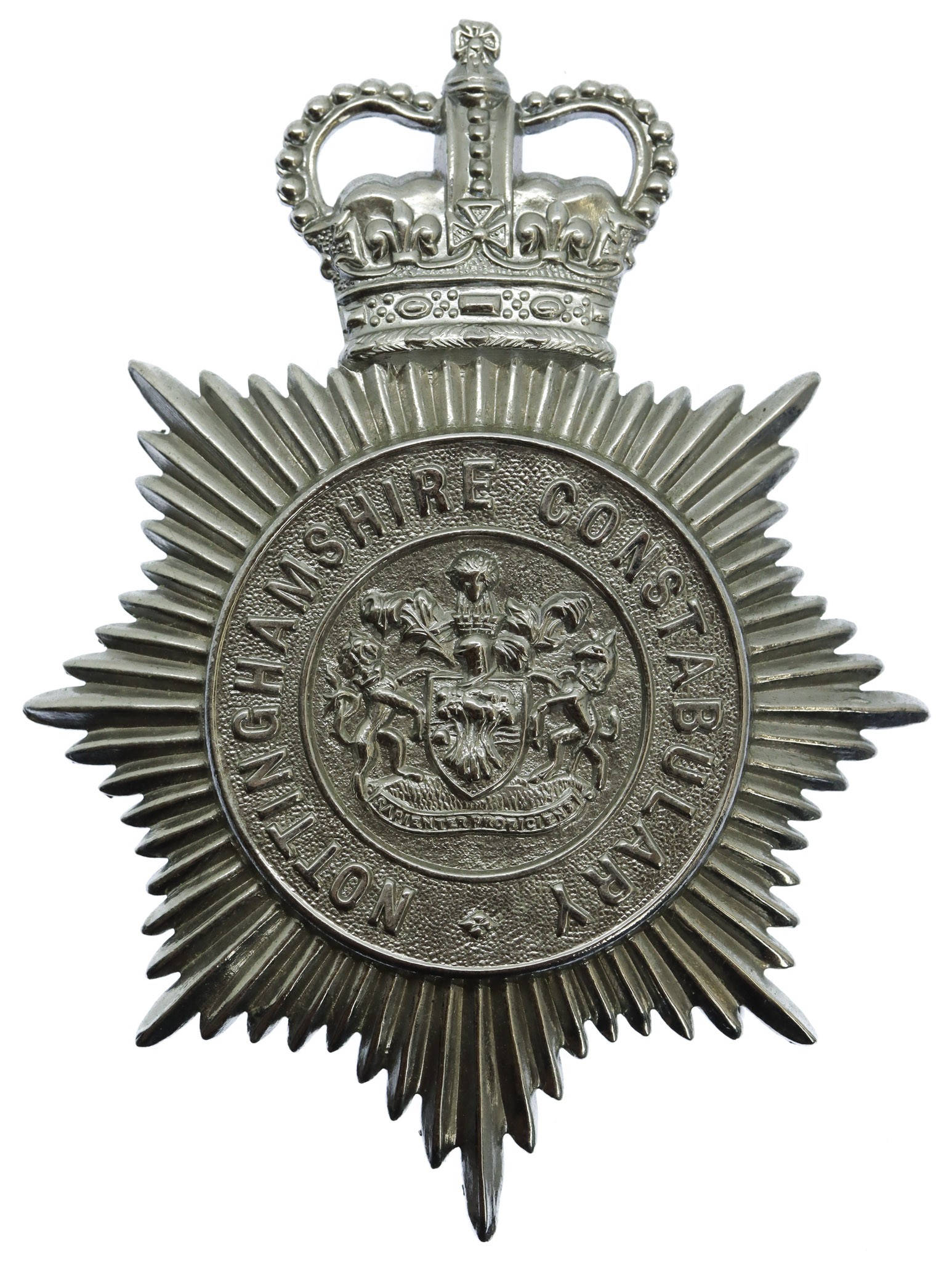 Nottinghamshire Constabulary Helmet Plate - Queen's Crown