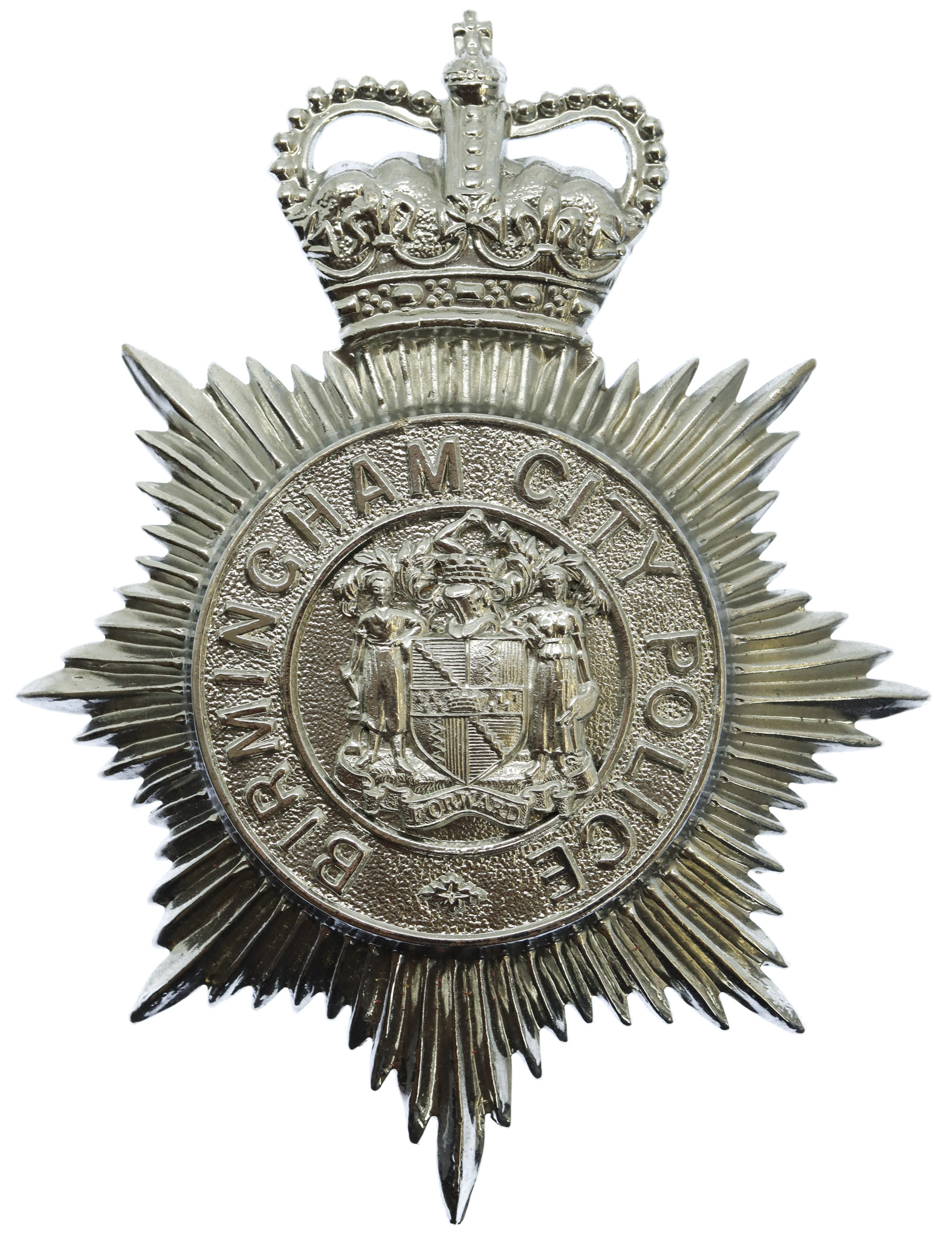 Birmingham City Police Helmet Plate - Queen's Crown