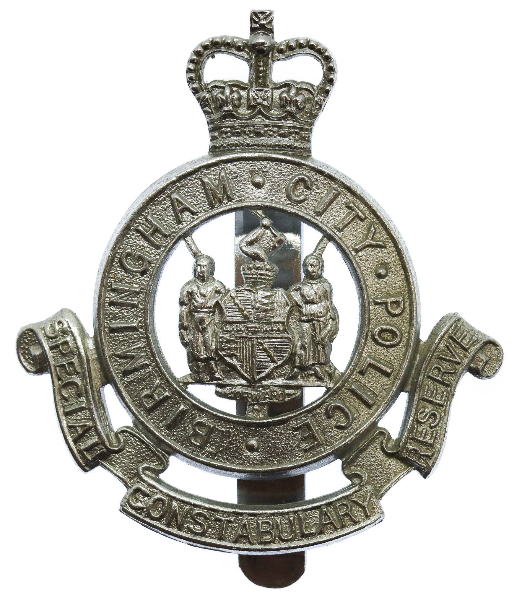 Birmingham City Police Special Constabulary Reserve Cap Badge - Queen's Crown