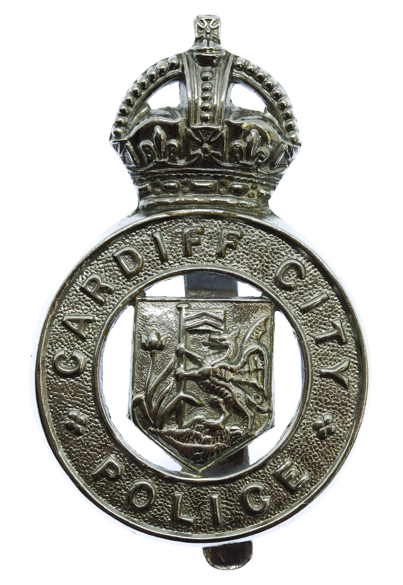 Cardiff City Police Cap Badge - King's Crown