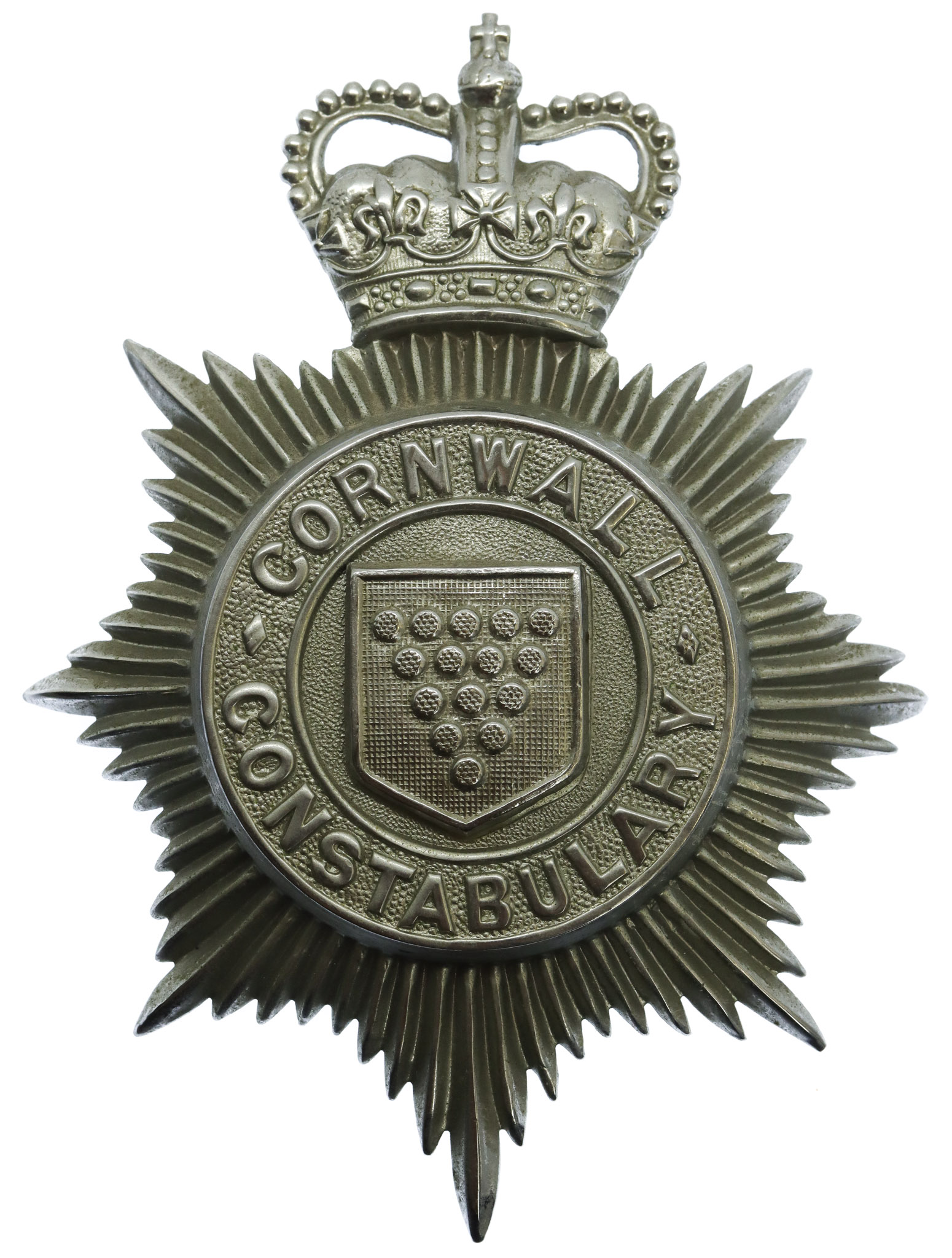 Cornwall Constabulary Helmet Plate - Queen's Crown