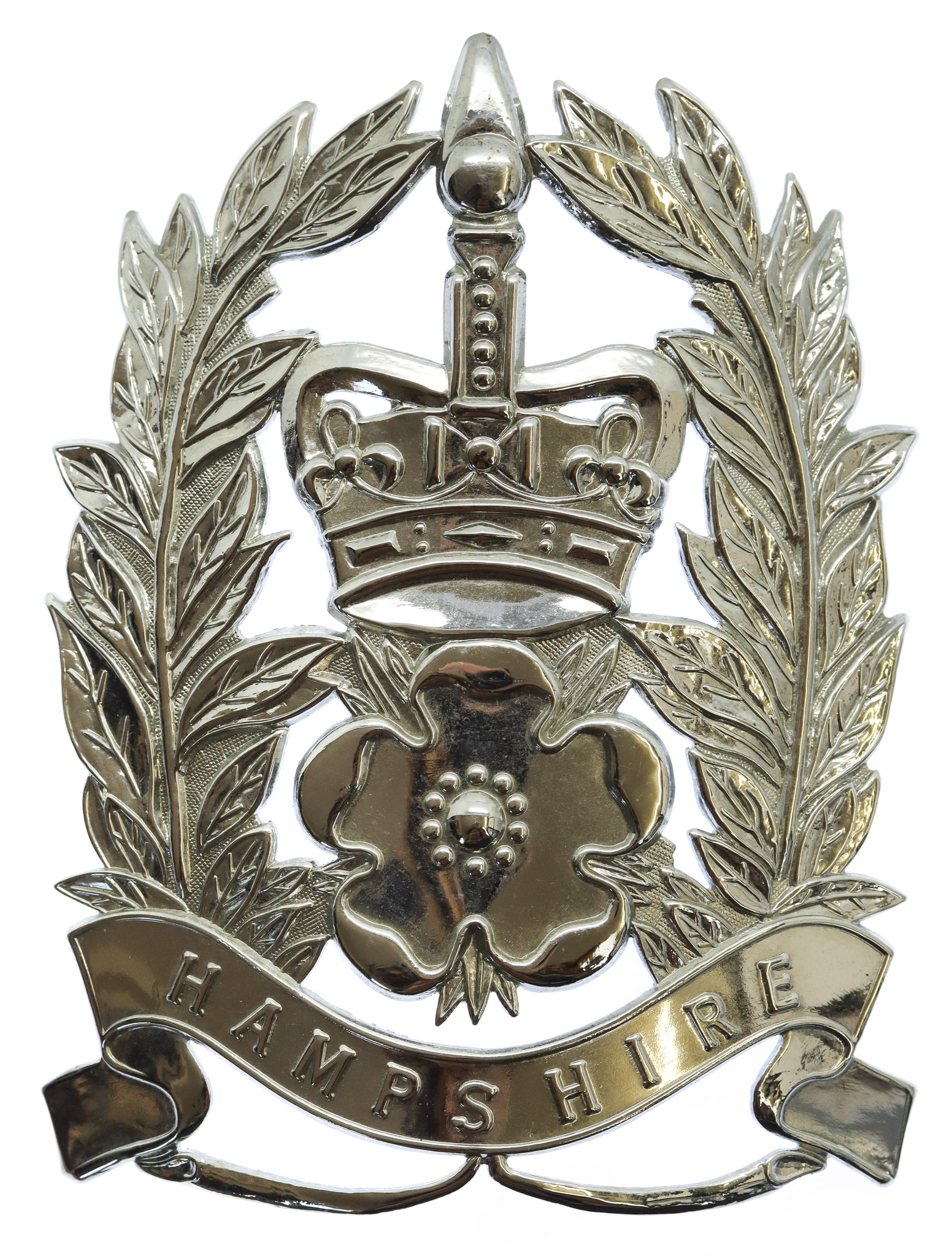 Hampshire Constabulary Constables Helmet Plate - Queen's Crown