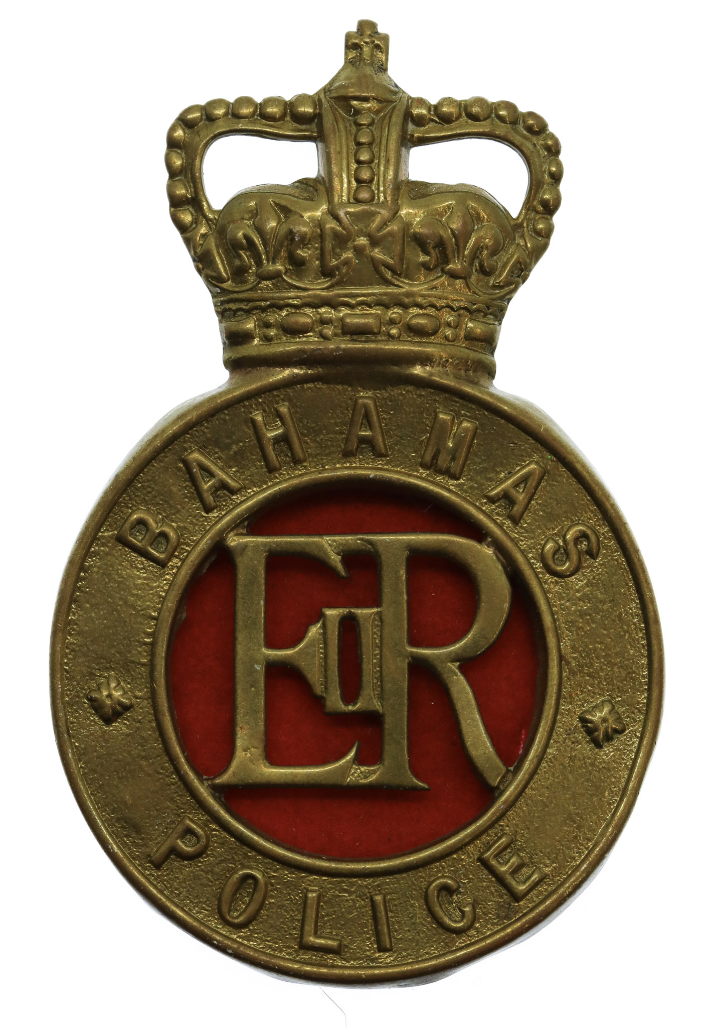 Bahamas Police Helmet Plate - Queen's Crown