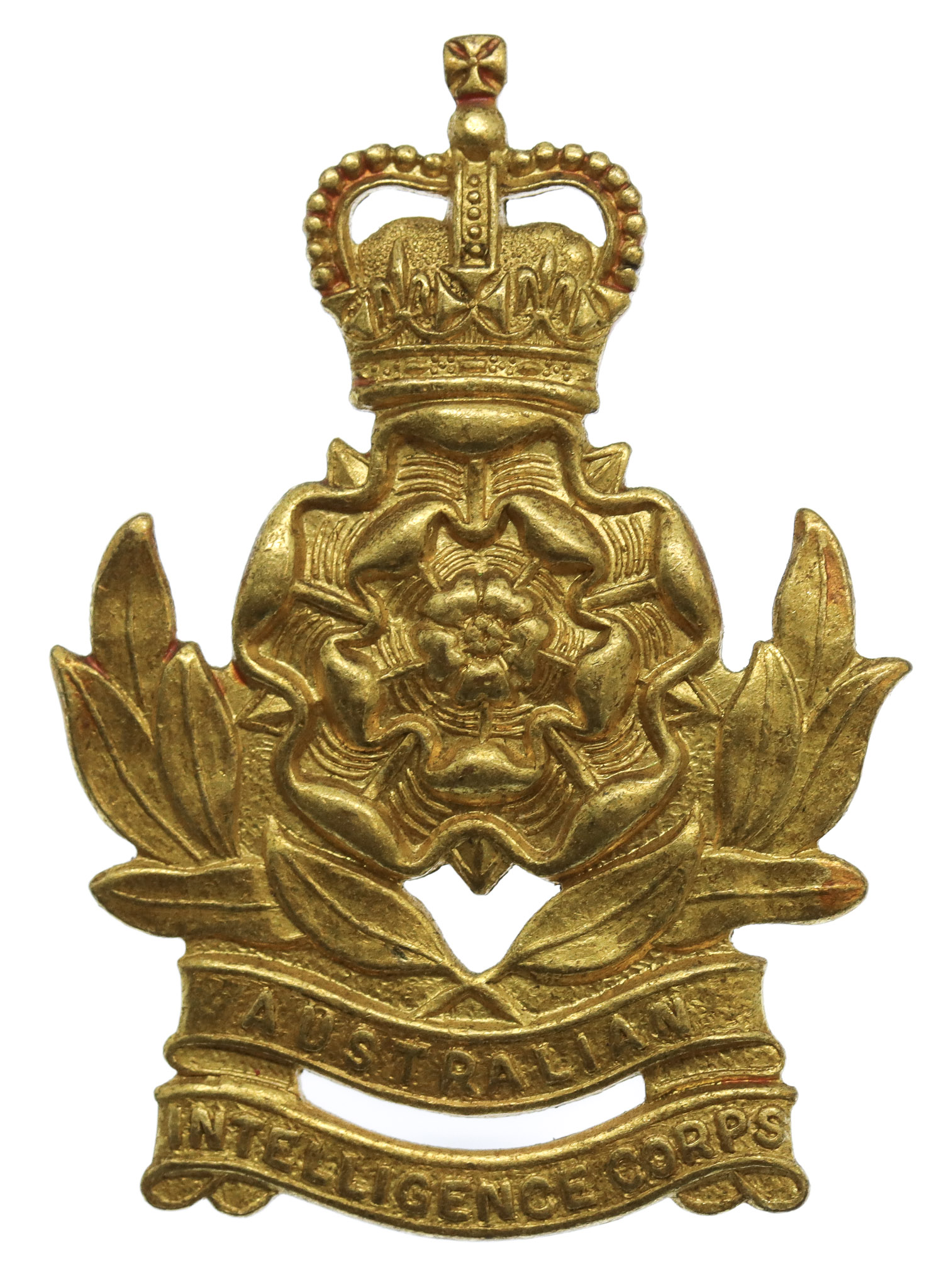 Australian Intelligence Corps Hat Badge - Queen's Crown