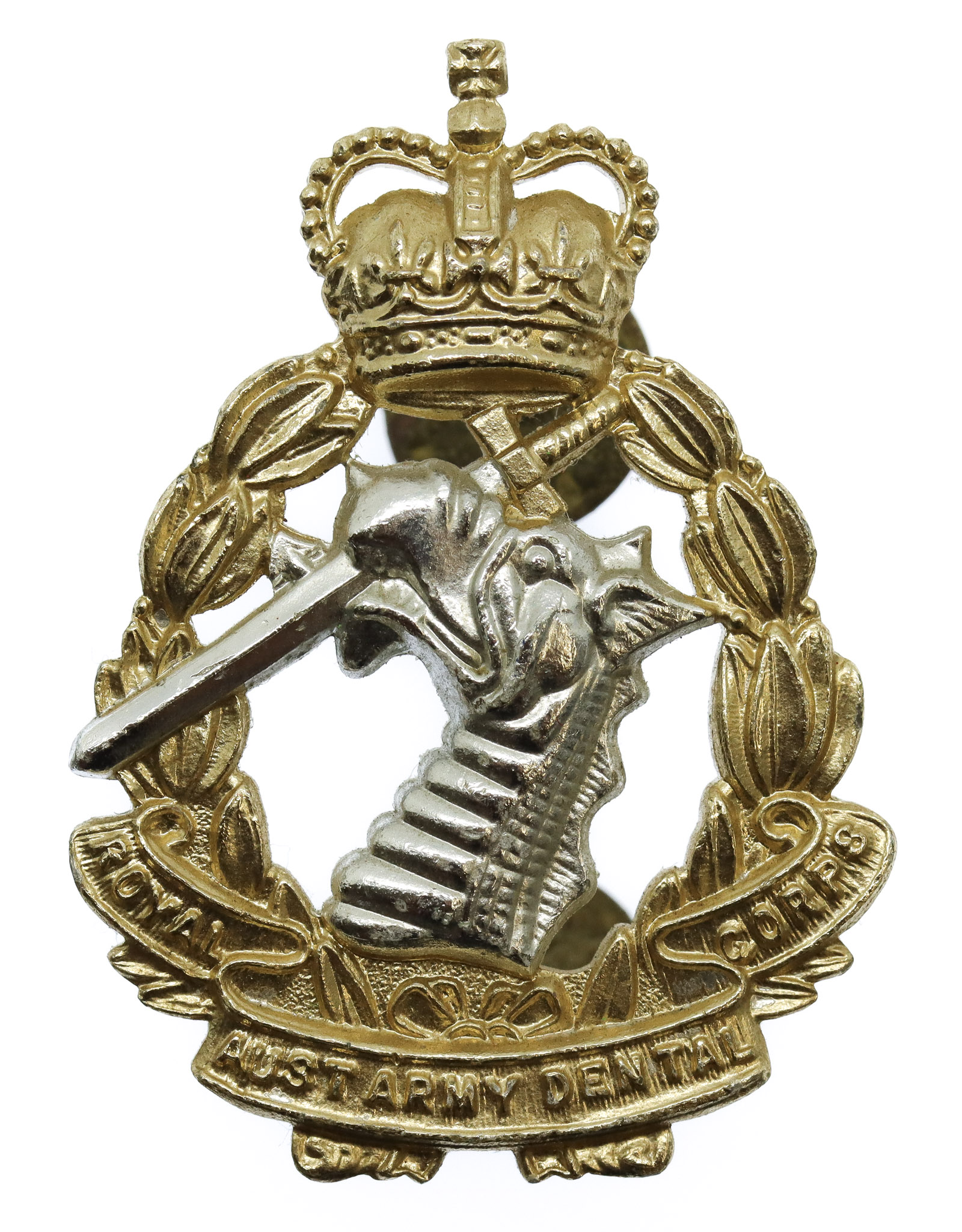 Royal Australian Army Dental Corps Anodised (Staybrite) Hat Badge