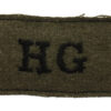 Home Guard (HG) WW2 Cloth Slip On Shoulder Title