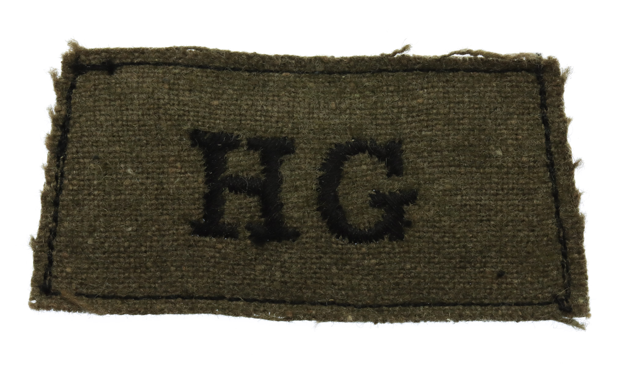 Home Guard (HG) WW2 Cloth Slip On Shoulder Title