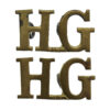 Pair of Home Guard (H.G.) Shoulder Titles