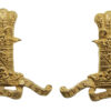 Pair of 11th Hussars Officer's Gilt Collar Badges