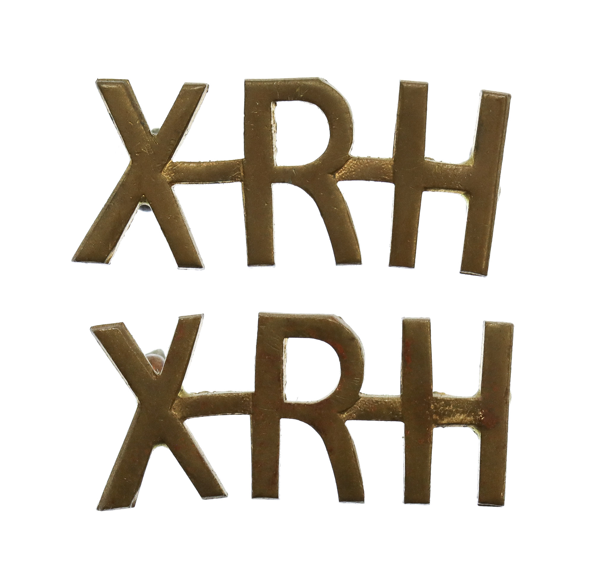Pair of 10th Royal Hussars (XRH) Shoulder Titles