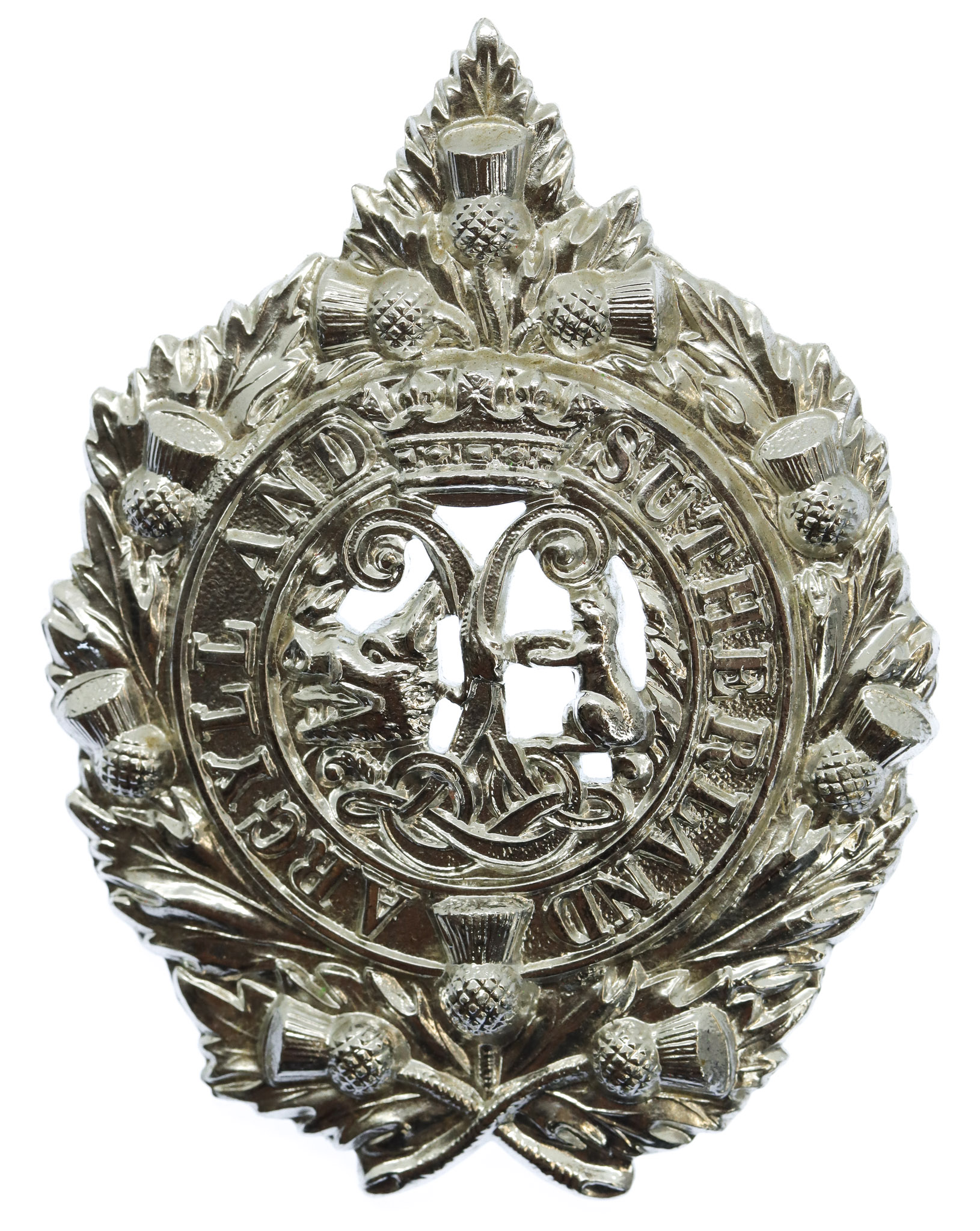 Argyll & Sutherland Highlanders Anodised (Staybrite) Cap Badge